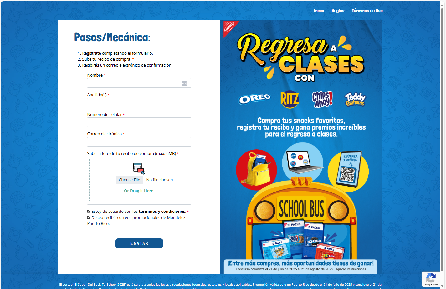 Back To School Contest sweepstakes platform