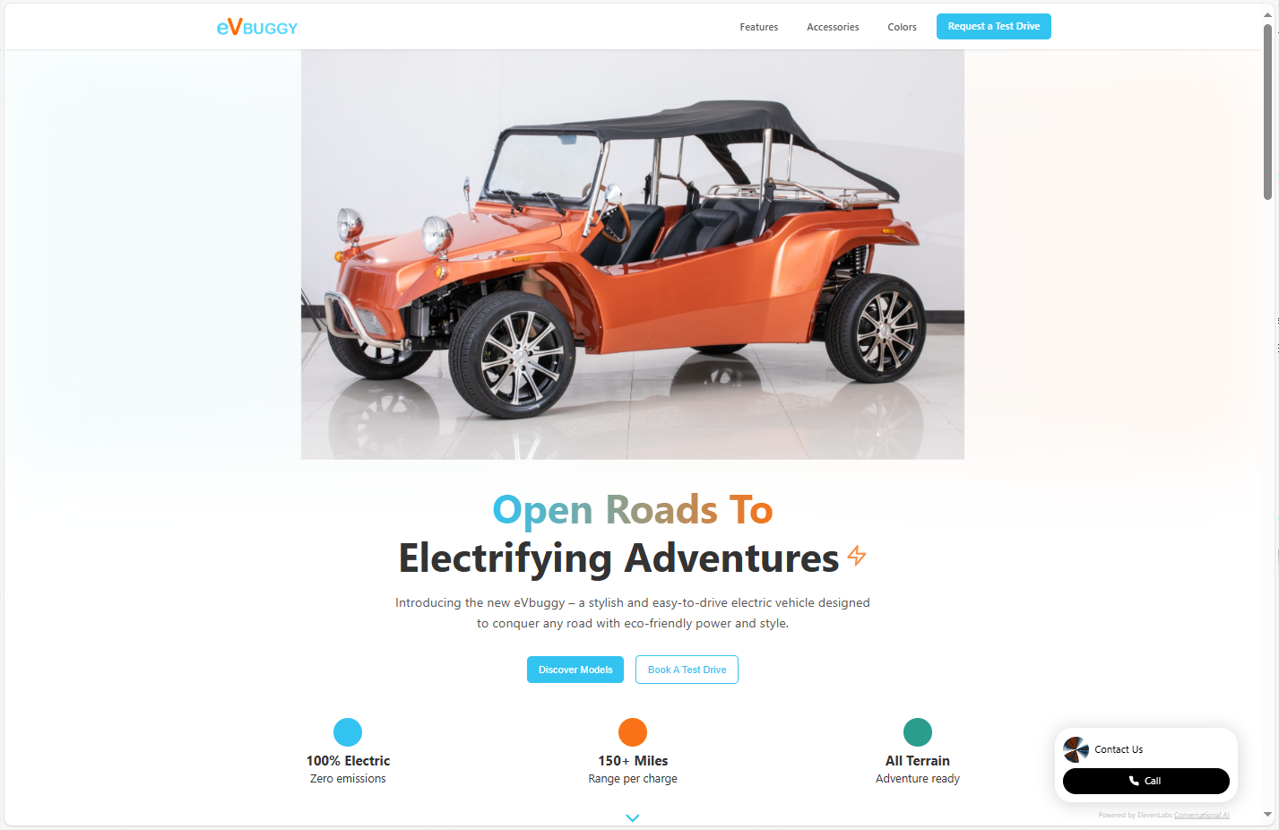 Electric Buggy e-commerce project